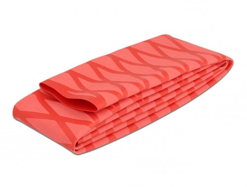 ALPHA ELETTRONICA SR - ALP520-G16R Guaina termorestringente antiscivolo - Restringimento 2:1 - ø40mm - Rosso - 1m