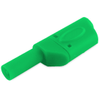 ALPHA ELETTRONICA SR - ALP20-122-4 Spina banana ø4mm di sicurezza - con presa passante - Verde