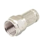 ALPHA ELETTRONICA SR - ALP86-015TAS Turned nickel-plated brass F-type 'HQ' plug to be screwed for ø5,0mm cable - 1 O-Ring