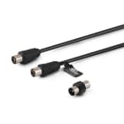ALPHA ELETTRONICA SR - ALP87-012/01B CAVO TV M-F NERO ADATT.M-M 1M POLYBAG