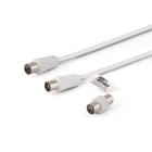 ALPHA ELETTRONICA SR - ALP87-012W/02B CAVO TV M-F BIANCOADATT.M-M 2M POLYBAG