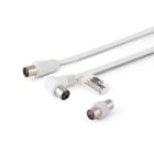 ALPHA ELETTRONICA SR - ALP87-014W/03B CAVO TV M-F90 BIANCOADATT.M-M 3M POLYB.