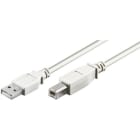 ALPHA ELETTRONICA SR - ALP95-602WB USB 2.0 cable from USB type "A" to USB plug type "B" - 1.8m - White