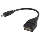 ALPHA ELETTRONICA SR - ALP95-651OTGB Cable from Micro USB type "B" plug to USB type "A" socket - 0,15m