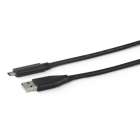 ALPHA ELETTRONICA SR - ALP95-674/1NB Cable from USB type "C" plug to USB type "A" plug - 1m - Black