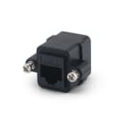 ALPHA ELETTRONICA SR - ALP96-122N Pass-through panel mount RJ45 Cat.6 socket - RJ45 Socket - Black