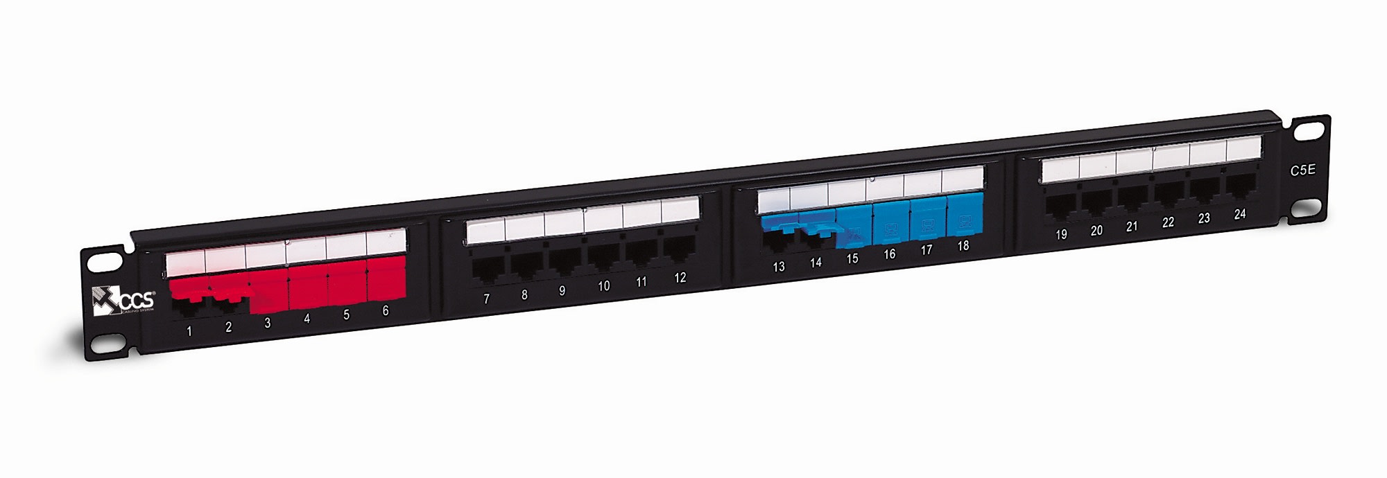 QUBIX SPA - QBX2002021 PATCH PANEL CCS IDC110 C5E 24 RJ45 UTP