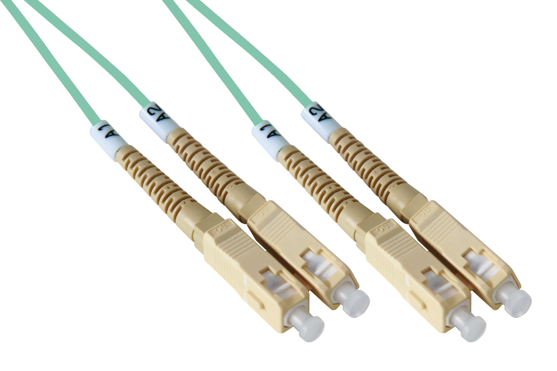 QUBIX SPA - QBX2008026OM3 BRETELLA BIF SC-SC 50/125 OM3 MM 2MT