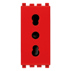 VIMAR SPA - VIW20203.R PRESA 2P+T 16A P17/11 ROSSO