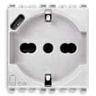 VIMAR SPA - VIW20210.USB.B Presa 2P+T 16A universale + USB C bianco