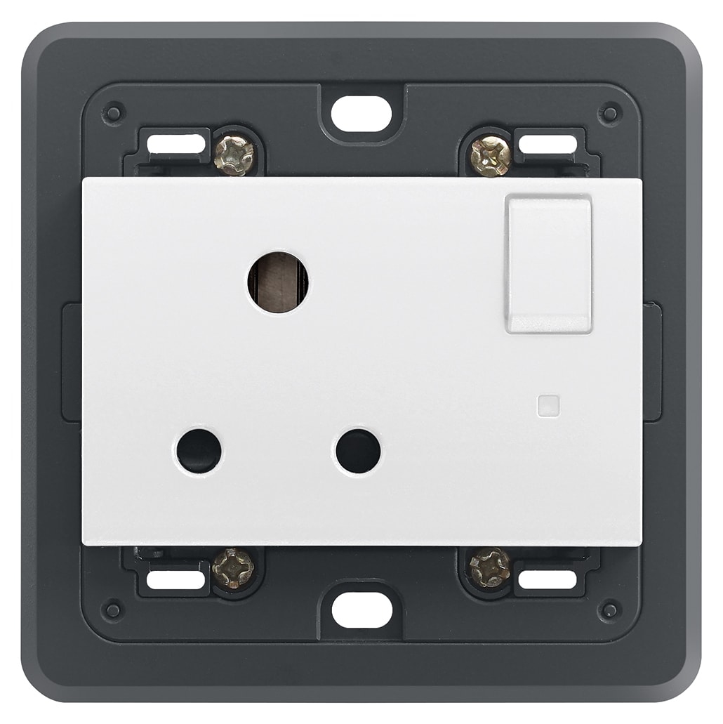 VIMAR SPA - VIW20215.L.B PRESA 2P+T 5A INGLESE INTER.+SPIA BIANCO