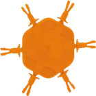 WAGO ITALIA SRL - WAG2022-100 SUPPORTO 6 SPINE CODIFICA CONN F ARANCIO