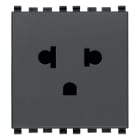 VIMAR SPA - VIW20248 Presa SICURY 2P+T 16A USA+EU grigio