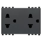 VIMAR SPA - VIW20249 DUE PRESE SICURY 2P+T 16A USA+EU GRIGIO