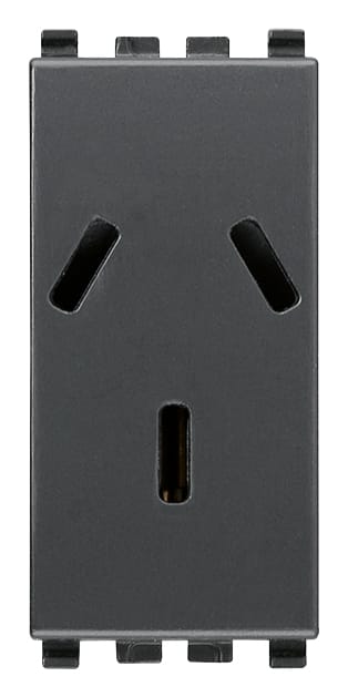 VIMAR SPA - VIW20250 PRESA SICURY 2P+T 10A ARGENTINO GRIGIO