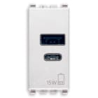 VIMAR SPA - VIW20292.AC.15.B ALIMENTATORE USB A+C 15W 5V 1M BIANCO