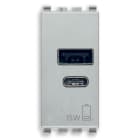 VIMAR SPA - VIW20292.AC.15.N ALIMENTATORE USB A+C 15W 5V 1M NEXT