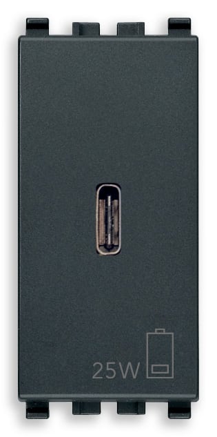 VIMAR SPA - VIW20292.C.25 Alimentatore USB C PD 25W grigio
