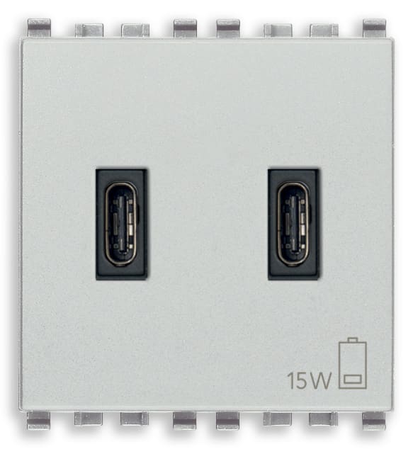 VIMAR SPA - VIW20295.CC.N ALIMENTATORE USB C+C 15W 3A 5V 2M NEXT