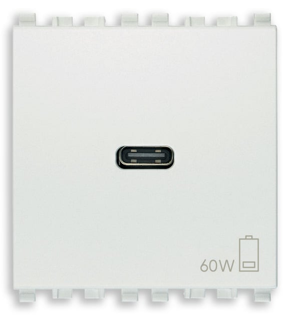 VIMAR SPA - VIW20298.60.B ALIMENTATORE USB C 60W PD BIANCO