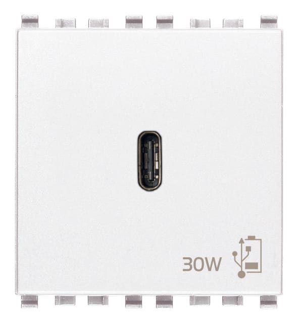VIMAR SPA - VIW20298.B ALIMENTATORE USB C 30W PD BIANCO