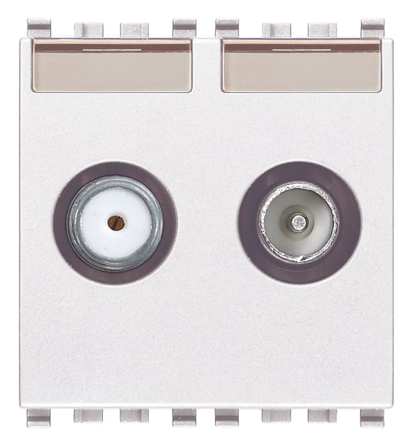 VIMAR SPA - VIW20302.01.B PRESA TV-RD-SAT DIRETTA 2 USCITE BIANCO