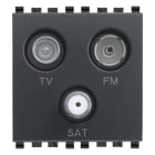 VIMAR SPA - VIW20303 PRESA TV-FM-SAT DIRETTA 3 USCITE GRIGIO