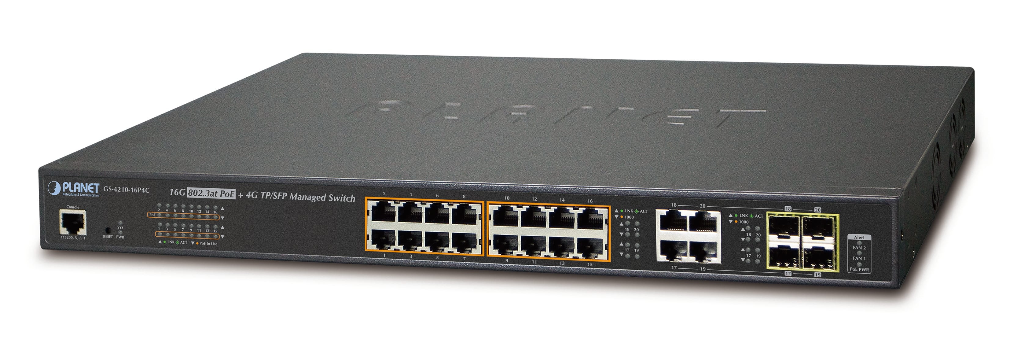 QUBIX SPA - QBX2032267 GS-4210-16P4C 16(POE)GE +4TP/SFP GE 220W