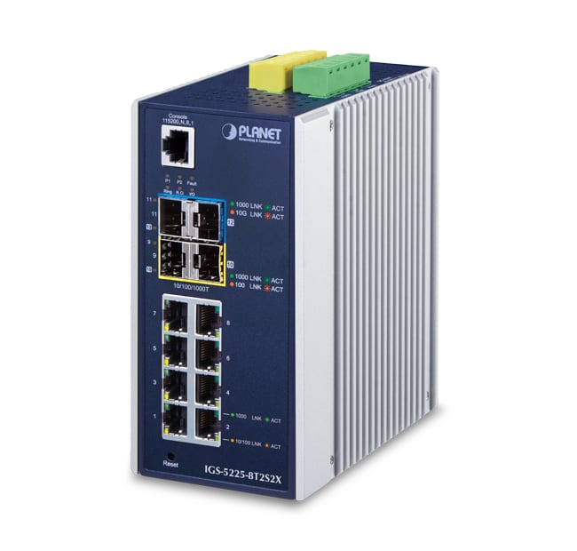 QUBIX SPA - QBX2032272 IGS-5225-8T2S2X IP30 8GE 2SFP1G 2SFP+10G