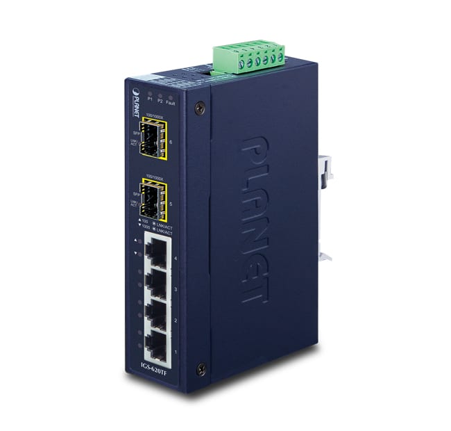 QUBIX SPA - QBX2032962 IGS-620TF SW. IND. IP30 4GE+2SFP FE/GE