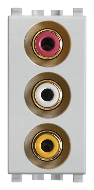 VIMAR SPA - VIW20335.N PRESA CON 3 CONNETTORI RCA NEXT