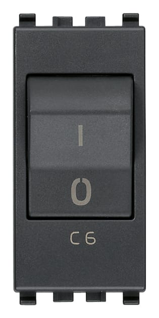 VIMAR SPA - VIW20405.06 INTERRUTTORE MT 1P+N C6 120-230V GRIGIO