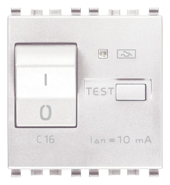 VIMAR SPA - VIW20411.16.B INTERRUTTORE MTDIFF 1P+N C16 10MA BIANCO