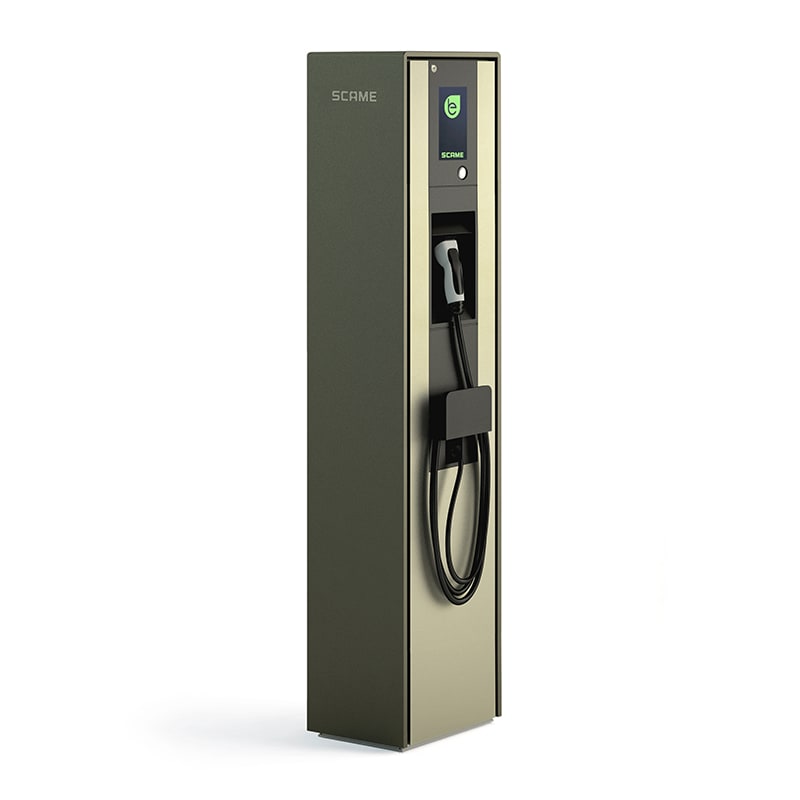 SCAME PARRE SPA - SCA205.B59-SS COLONNINA BE-B 2 CONN+CAVO T2 7,4KW