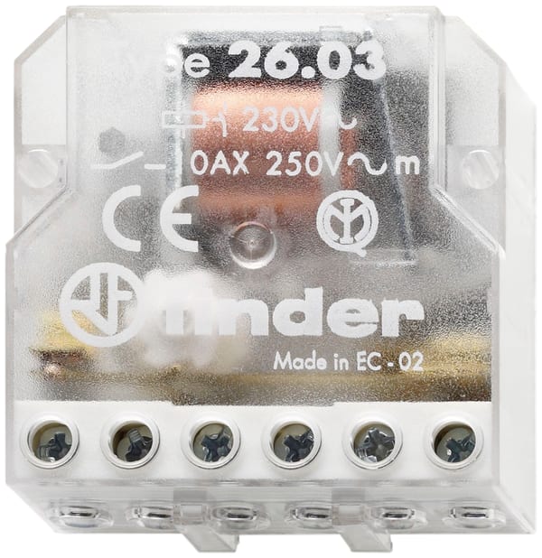 FINDER SPA - FIN260380480000 RELE AD IMPULSI PANNELLO 1NO+1NC 10A