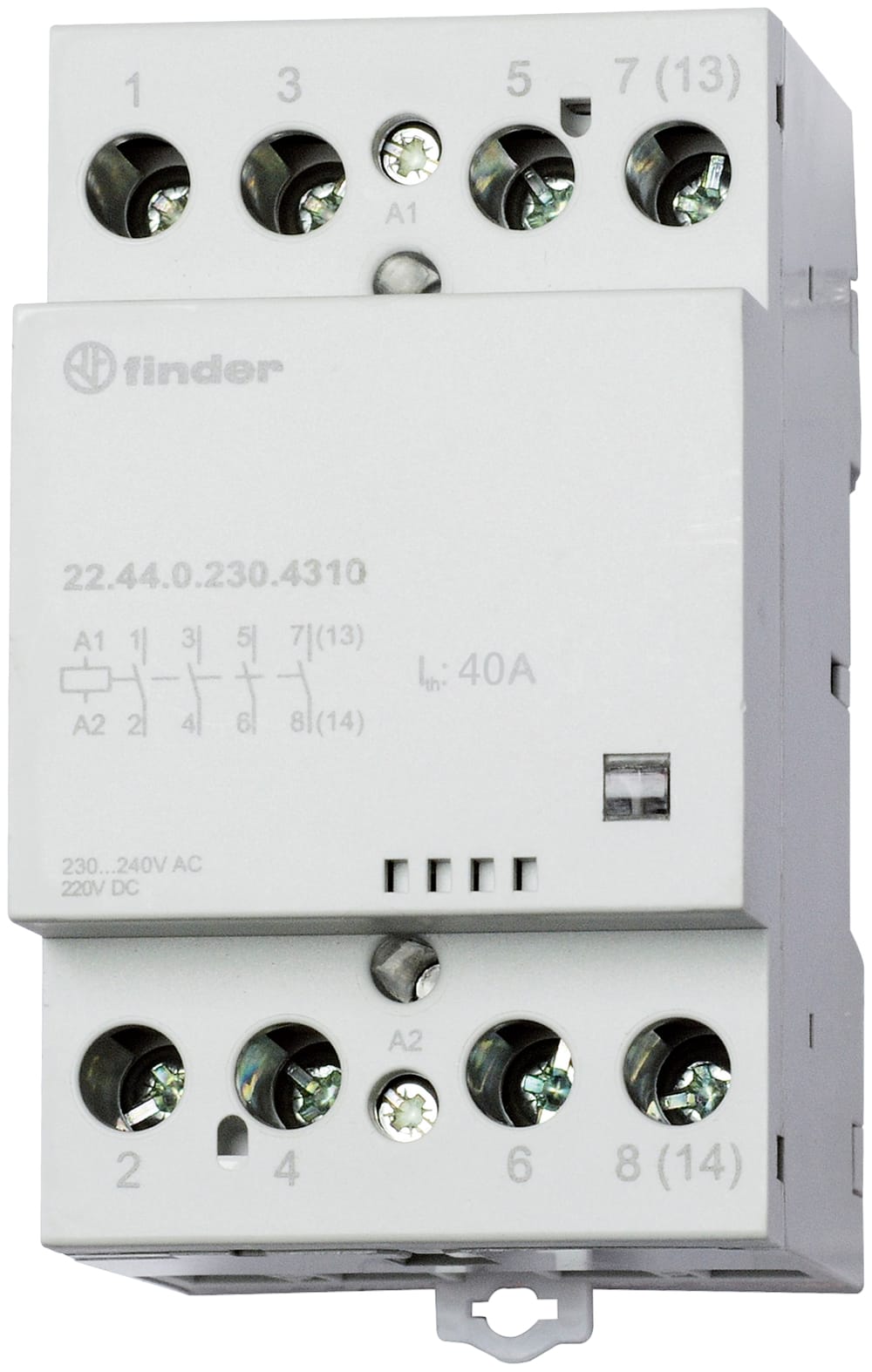 FINDER SPA - FIN224400124610 CONTATTORE 40A 4 CONTATTI 52MM