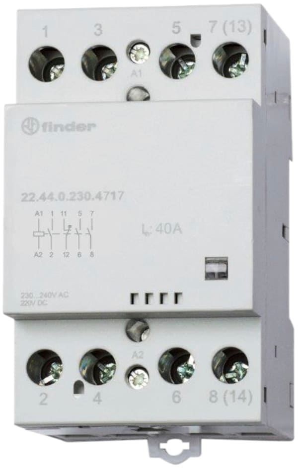 FINDER SPA - FIN224400244717 CONTATTORE 40A 4 CONTATTI 52MM