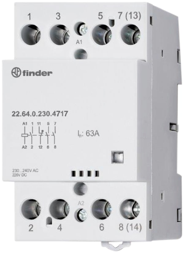 FINDER SPA - FIN226400244717 CONTATTORE 65A 4 CONTATTI 52MM
