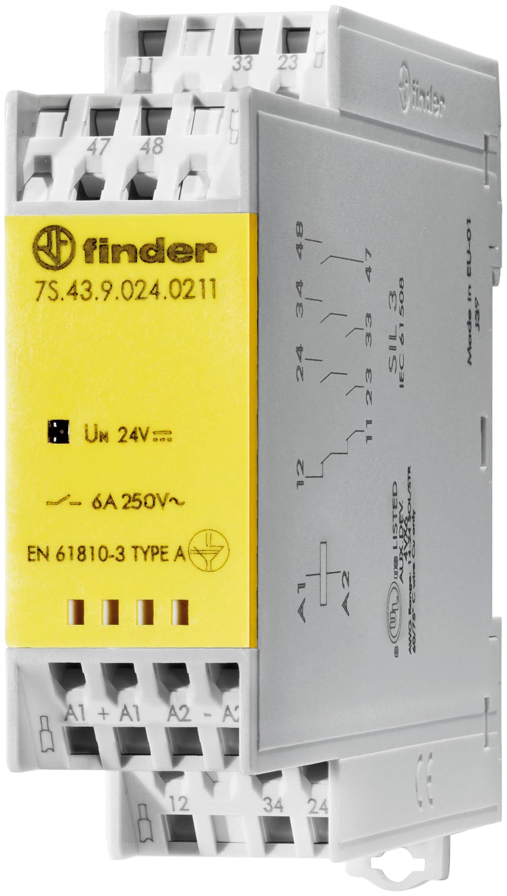 FINDER SPA - FIN7S4390120211 RELE MODULARE CON CONTATTI GUIDATI