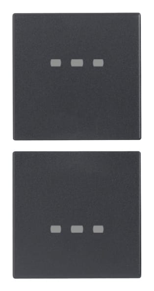 VIMAR SPA - VIW20751 Due mezzi tasti 1M neutro pers. grigio