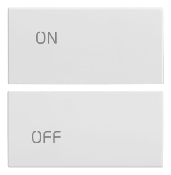 VIMAR SPA - VIW20752.1.B Due mezzi tasti 2M simboli ON/OFF bianco