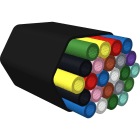 MAYFLEX UK LIMITED - EXL208-804 ENBEAM HDPE EXT DUCT 24X5X3MM BLACK