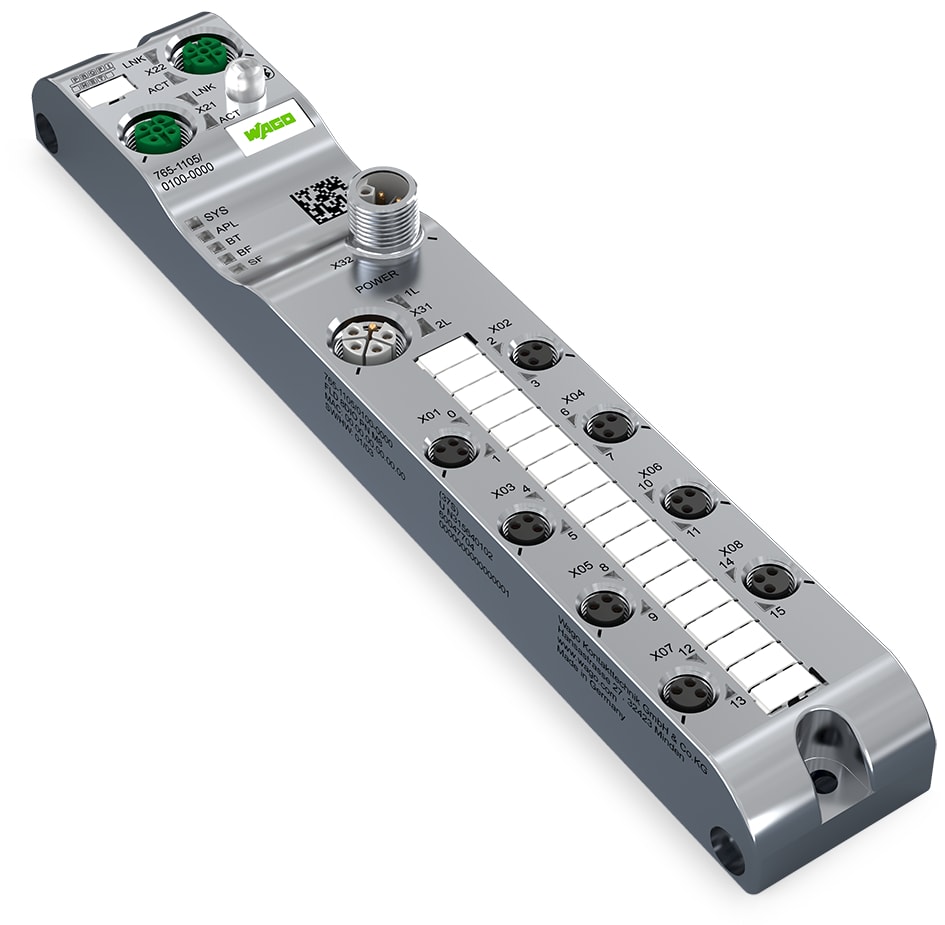 WAGO ITALIA SRL - WAG765-1105/100-000 DIO 8CH PROFINET 24V 2,0A DC 8XM8 SLIMLI