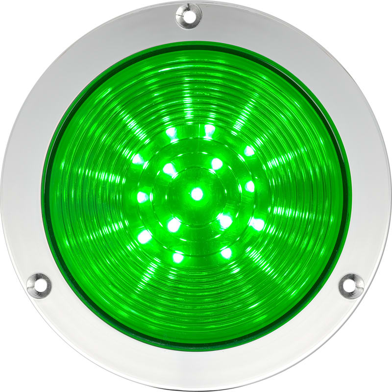 SIRENA - SIR21417 R4 LED GREEN     V24DAC CHROME