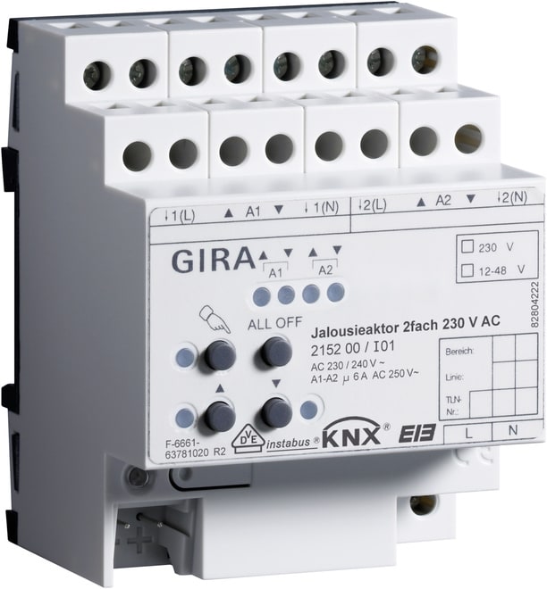 GIRA - GGI215200 ATT.VEN. 2-C 230 V AC MAN.