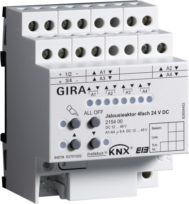 GIRA - GIR215400 ATTUATORE VENEZIANA 4X 24V DC KNX AMG