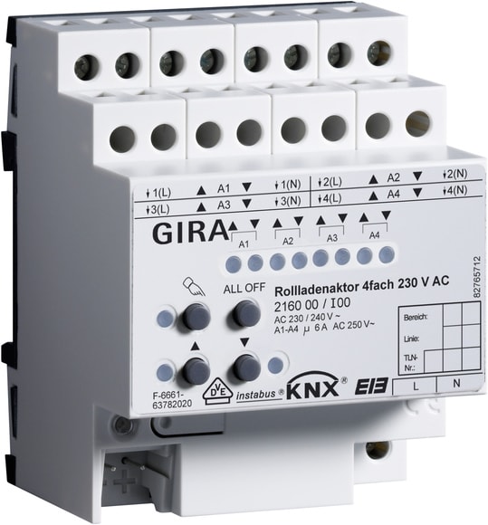 GIRA - GGI216000 ATT. PERSIANE AVV. 4X 230 V AC KNX AMG