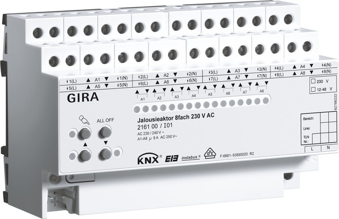 GIRA - GGI216100 ATT.VEN. 8-C 230 V AC MAN.