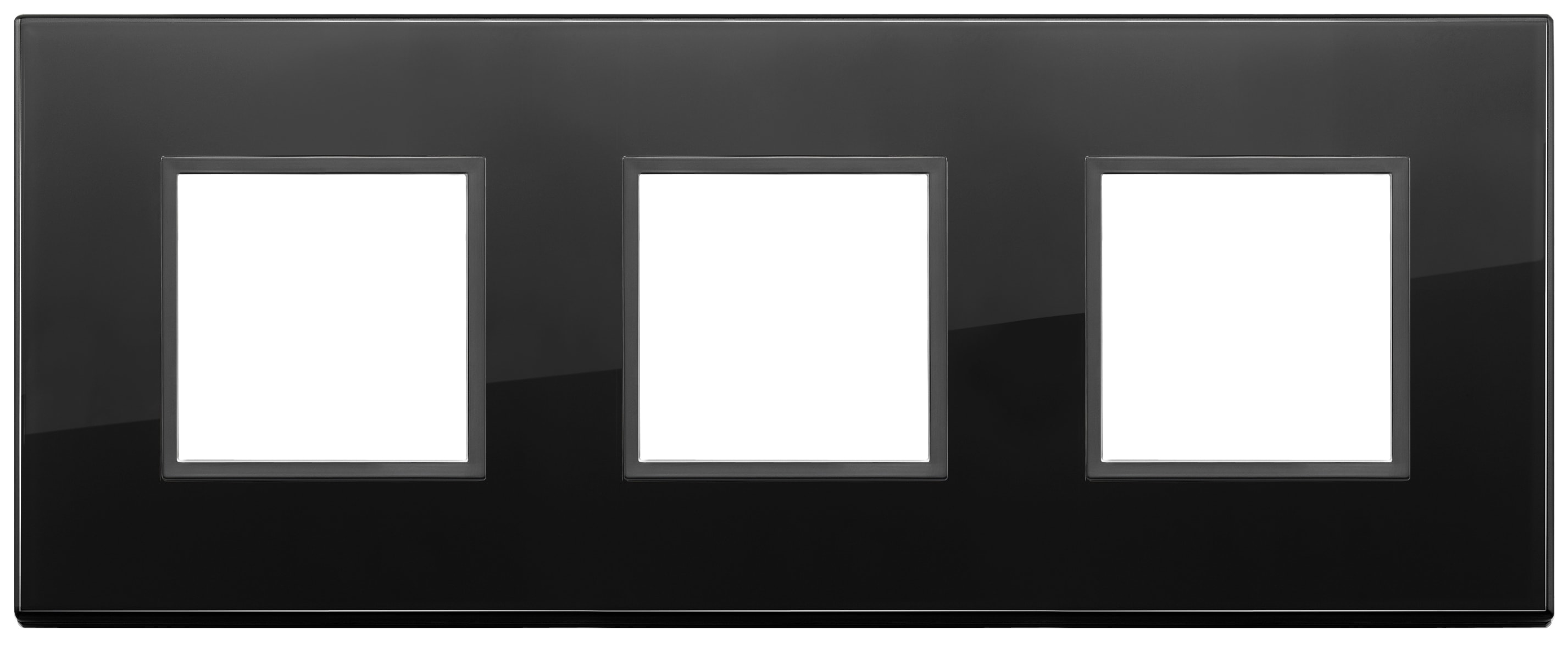 VIMAR SPA - VIW21644.88 PLACCA 6M (2+2+2) INT71 NERO TOT. DIAM.