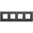 VIMAR SPA - VIW21669.18 Placca 8M (2+2+2+2) int71 nero totale